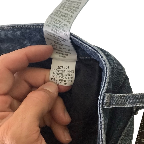 Joes Jeans Sz 26 High Rise Skinny Ankle Blue Raw Distressed Hem - Picture 7 of 8